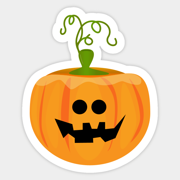 Adorable happy pumpkin Sticker by Cherubic